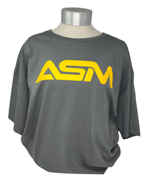 Gray Shirt Large Yellow Logo
