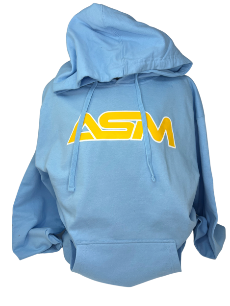 Blue Hoodie with Yellow Logo