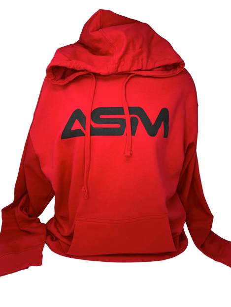 Red Hoodie with Black Logo