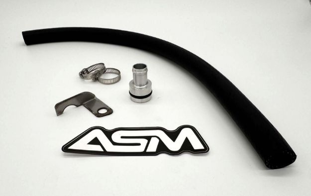 Picture of ASM K-Series thermostat heater port adapter kit.